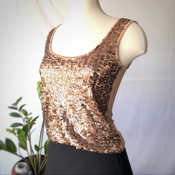 H&M Tops - H&M Rose Gold Sequin Tank Top